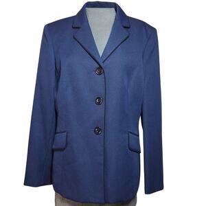 Evan Picone Blue Blazer Jacket Size 14